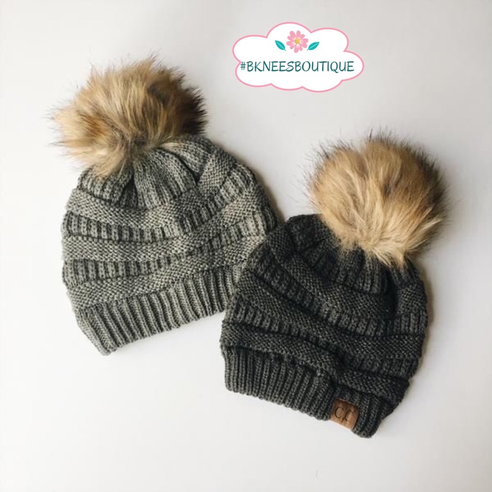 Softest Winter Knit Fur Pom C.C. Beanie - Picture 3 of 4